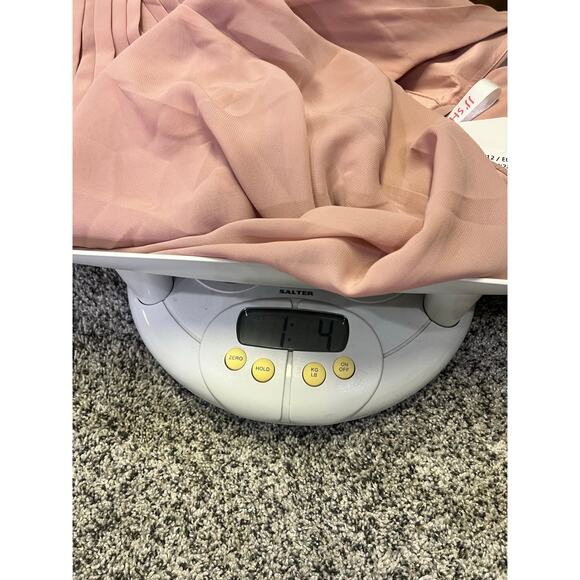 JJ’s House A-Line‎ Scoop Floor-Length Chiffon Bridesmaid Dress, Blush Pink Sz 8 - Picture 12 of 12